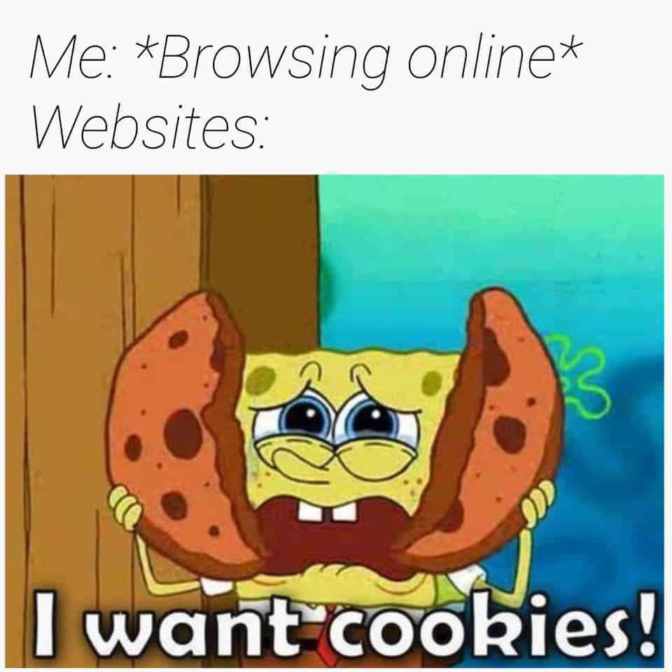 Spongebob meme "I want cookies"